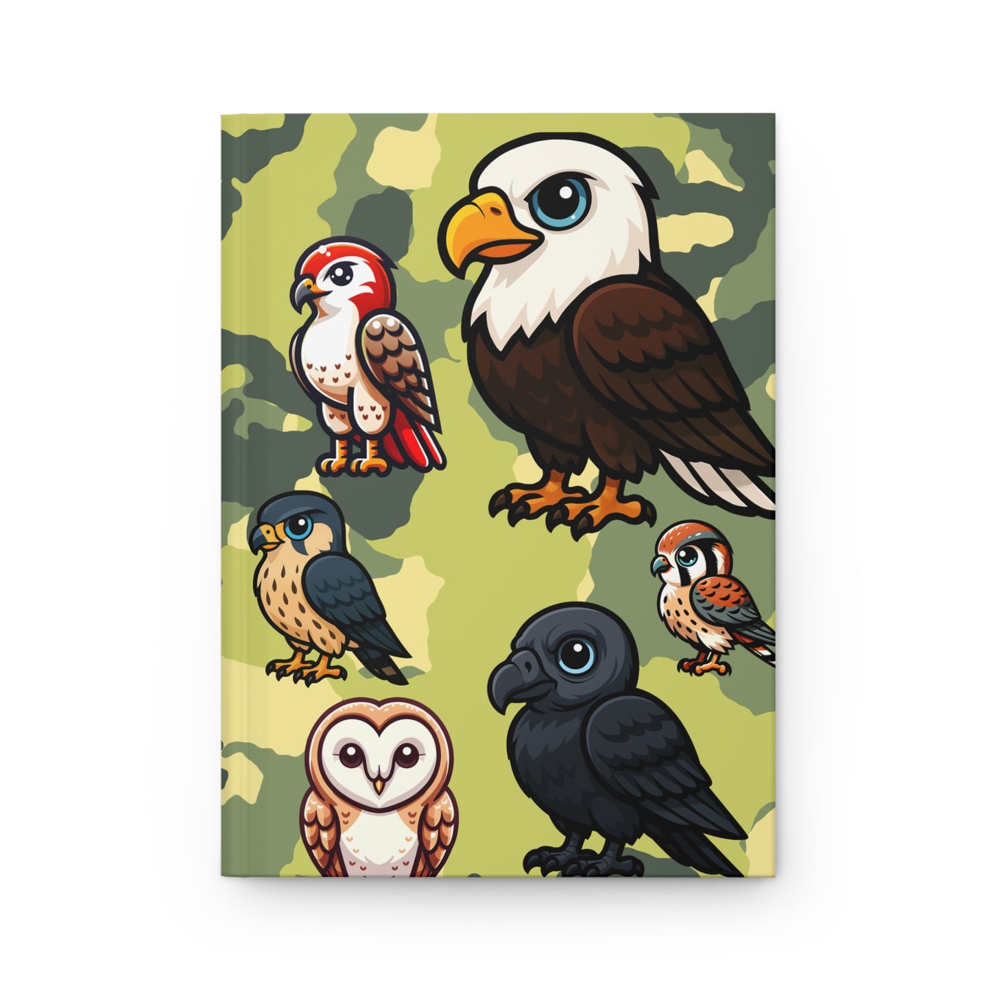Birds of Prey Hardcover Journal Matte, Falconry Birdwatching Notebook, Raptors Wildlife Diary, Gift for Birders, Nature Lover Sketchbook
