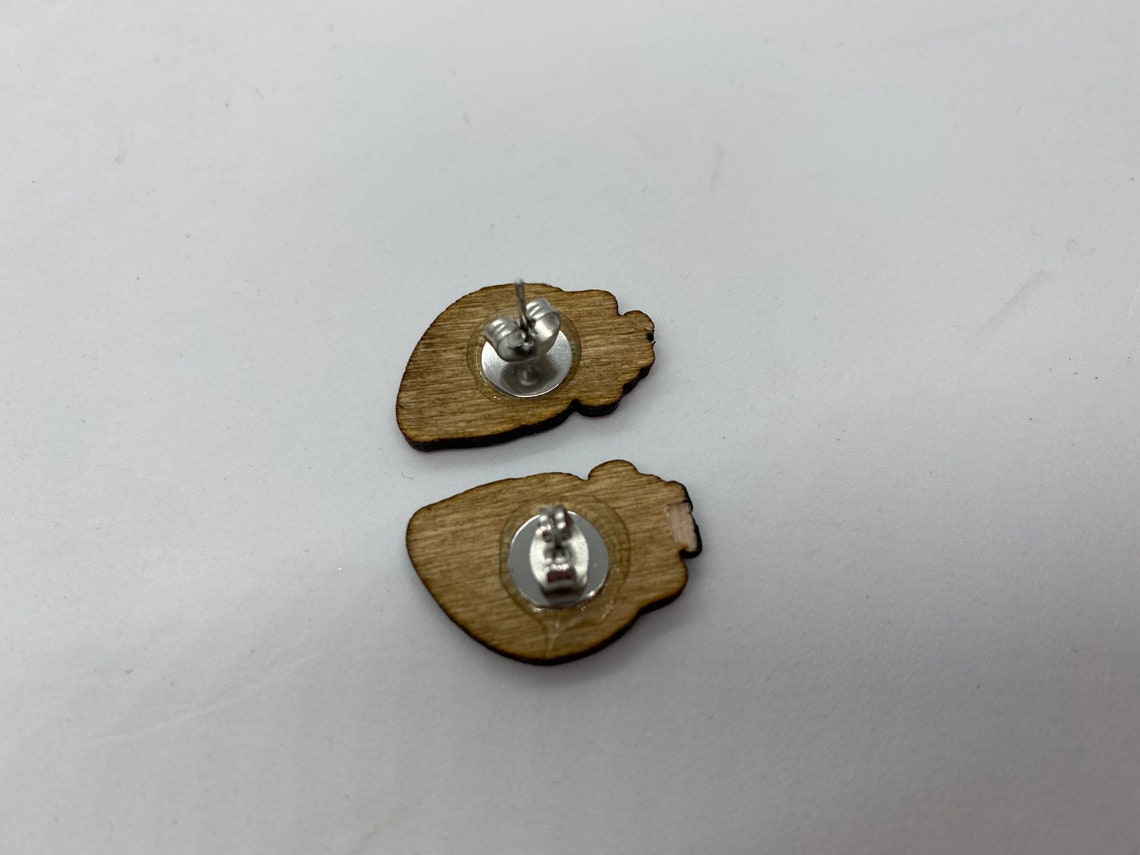 Anatomical Human Heart Stud Earrings