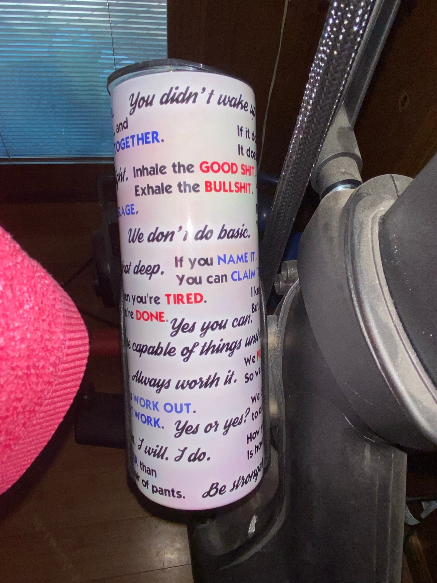 Spin Instructor Quotes | 20oz Skinny Tumbler | Inspirational Gift for Cyclists, Fitness Friends, Peloton Fans