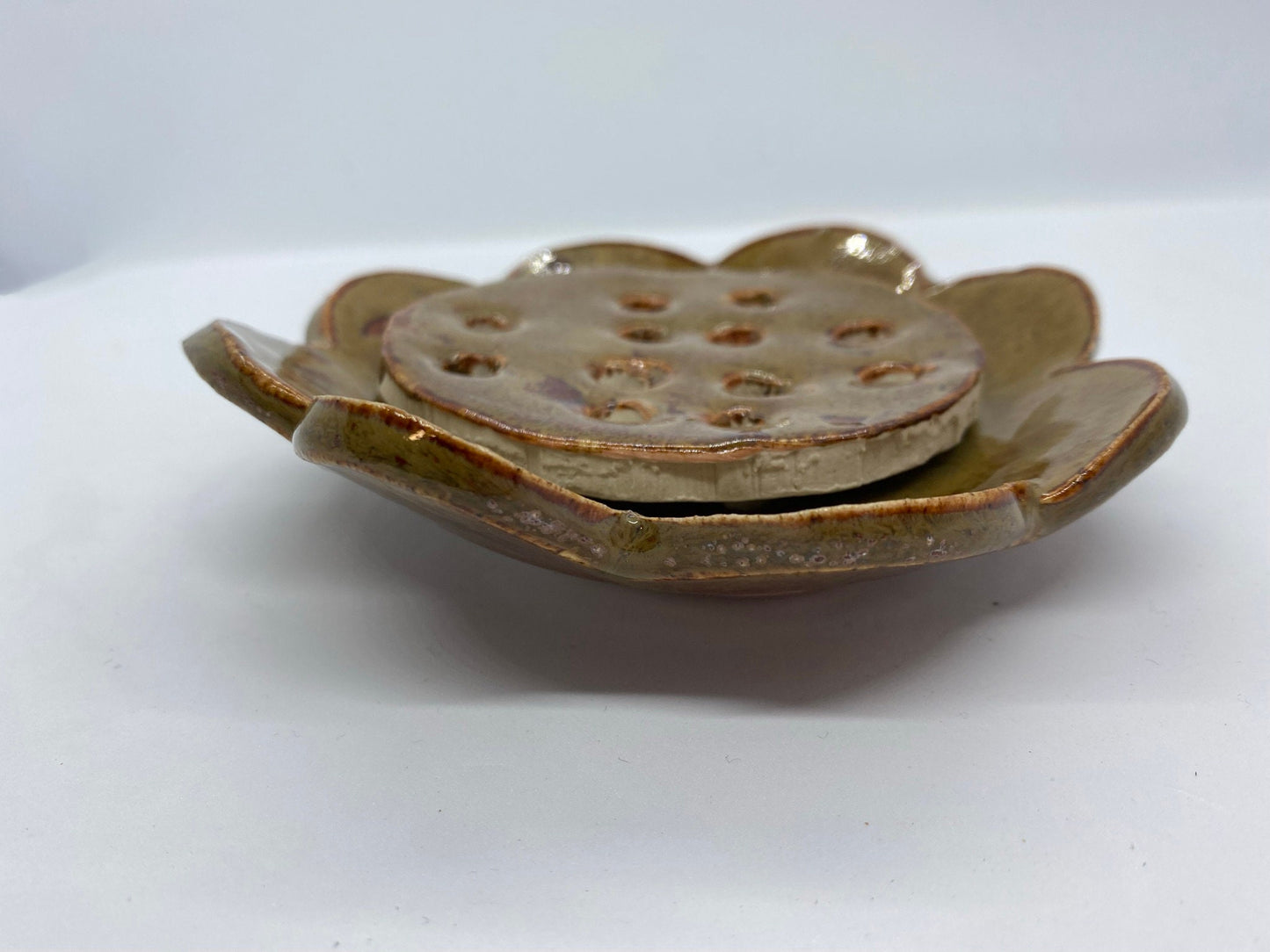 Earthy Handmade Soap Dish or Trinket Dish - Stoneware Ceramics