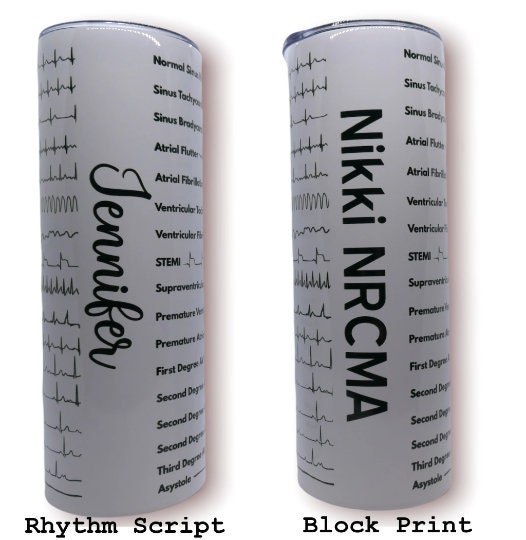 Personalized Cardiology Cardiac EKG ACLS | 30oz Skinny Tumbler | Fun Gift for Nurses, Cardiologists, Medical Students, Electrophysiologists