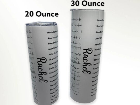 Cardiology Cardiac EKG ACLS | 30oz Skinny Tumbler | Fun Gift for Nurses, Cardiologists, Medical Students, Electrophysiologists