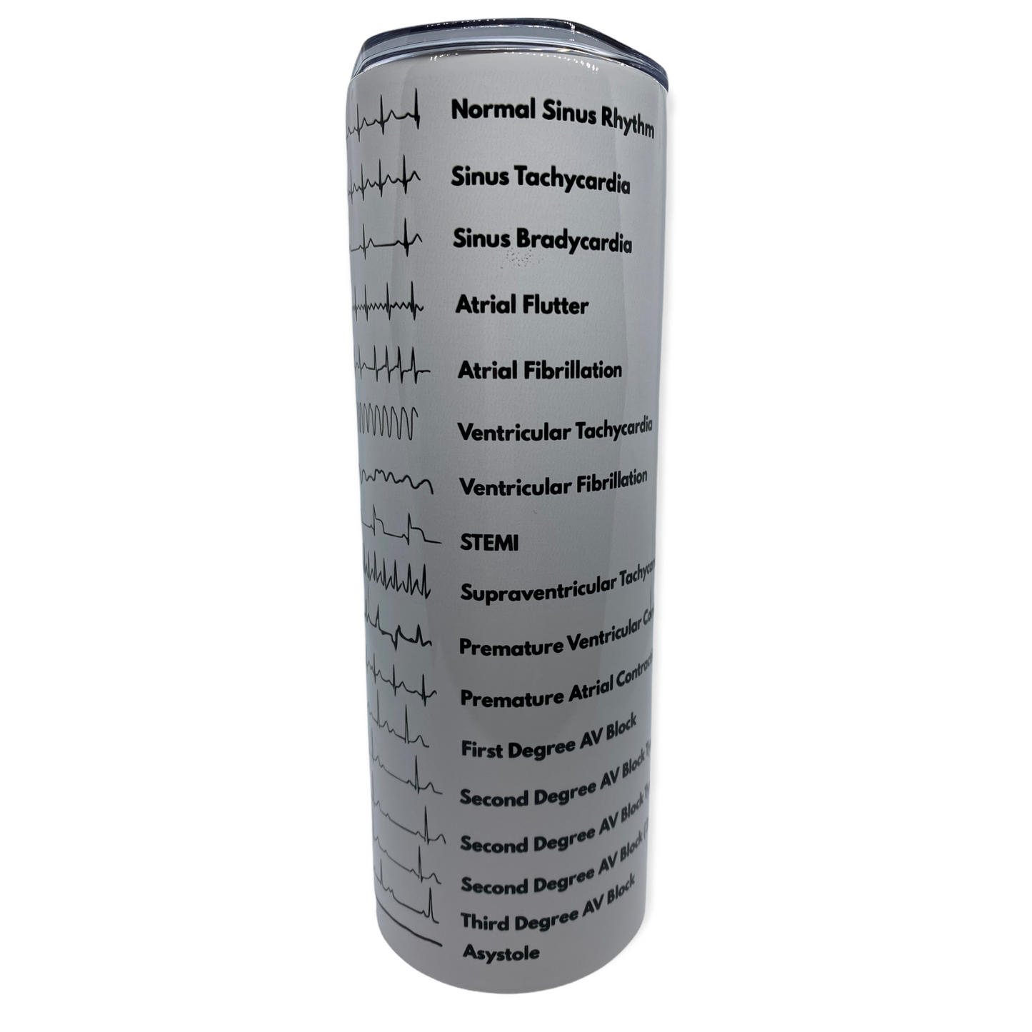 Cardiology Cardiac EKG ACLS | 20oz Skinny Tumbler | Fun Gift for Nurses, Cardiologists, Medical Students, Electrophysiologists
