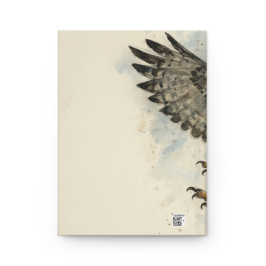 Red-tailed Hawk Hardcover Journal, Nature Notebook, Eco-Friendly Diary, Animal Lover Gift, Bullet Journal, A5 Sketchbook