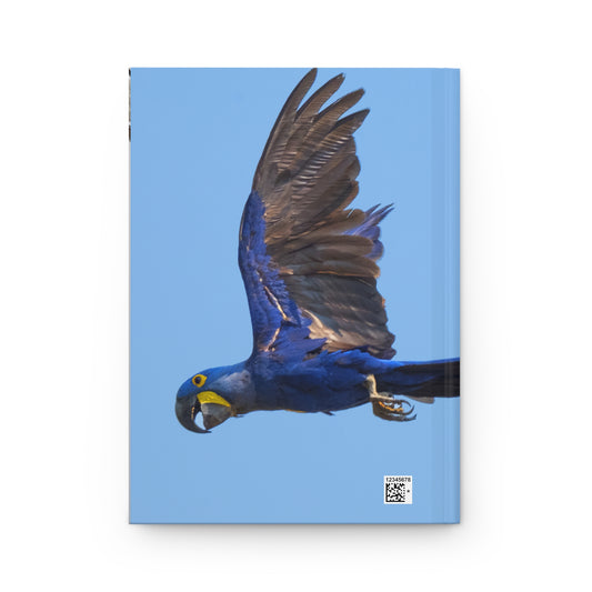 Hardcover Journal Matte, Hyacinth Macaw Notebook for Zookeepers, Parrot Owners, Bird Lover Gift, Animal Print Diary, Wildlife Journal,