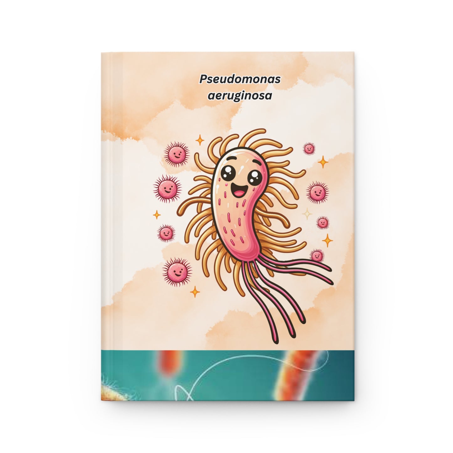 Microbiology Pseudomonas aeruginosa Hardcover Journal Matte, Science Notebook Gift, Lab Researcher Stationery, Scientist Journal, Biology