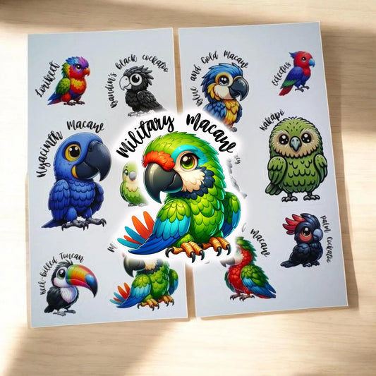 Parrot Stickers - Stickers for Journal Planners Notebook or Laptop
