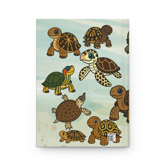 Tortoise Hardcover Journal, Nature Notebook, Eco-Friendly Diary, Animal Lover Gift, Bullet Journal, A5 Sketchbook