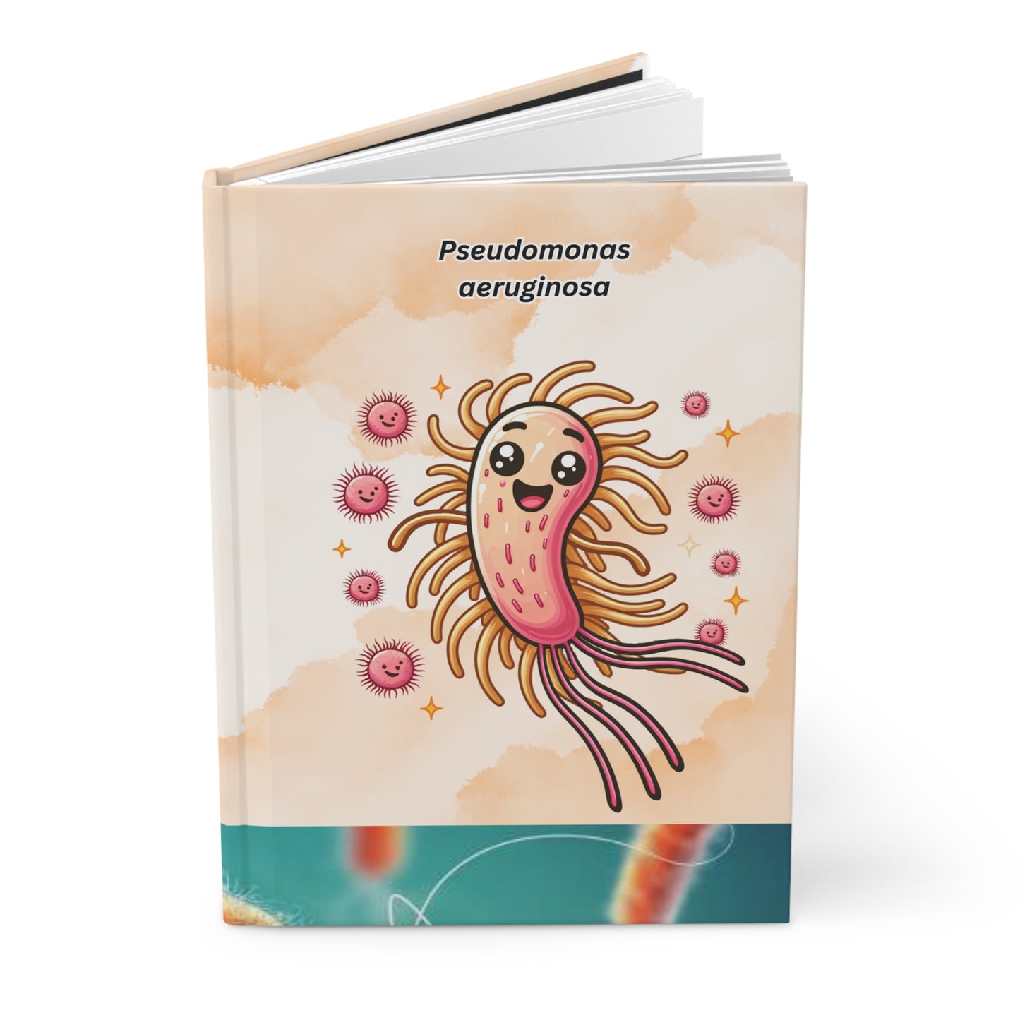 Microbiology Pseudomonas aeruginosa Hardcover Journal Matte, Science Notebook Gift, Lab Researcher Stationery, Scientist Journal, Biology