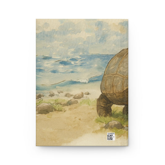 Matte Hardcover Journal, Aldabra Tortoise Notebook, Blank Sketchbook, Nature Lover Gift, Animal Lover Gift, Wildlife Journal, Travel Diary