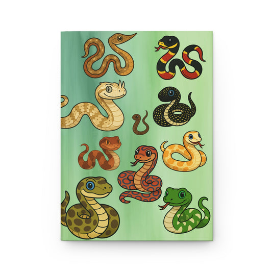 Snake Hardcover Journal Matte, Reptile Notebook, Serpent Diary, Lizard Notepad, Animal Lover Gift
