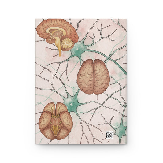 Neurons and Neurology Hardcover Journal Matte, Brain Science Notebook, Medical Student Gift, Science Graduation Gift, Neurologist Stationery