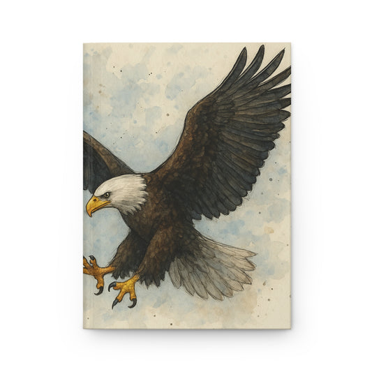 American Eagle Hardcover Journal, Nature Notebook, Eco-Friendly Diary, Animal Lover Gift, Bullet Journal, A5 Sketchbook