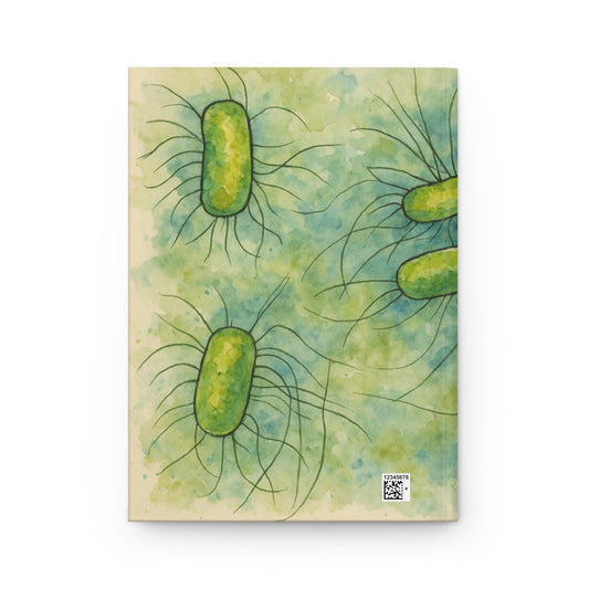 Microbiology E. coli Hardcover Journal Matte, Science Notebook Gift, Lab Researcher Stationery, Scientist Journal, Biology