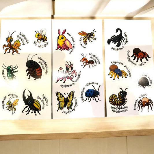 Insect and Arachnid Entomology Stickers - Stickers for Journal Planners Notebook or Laptop