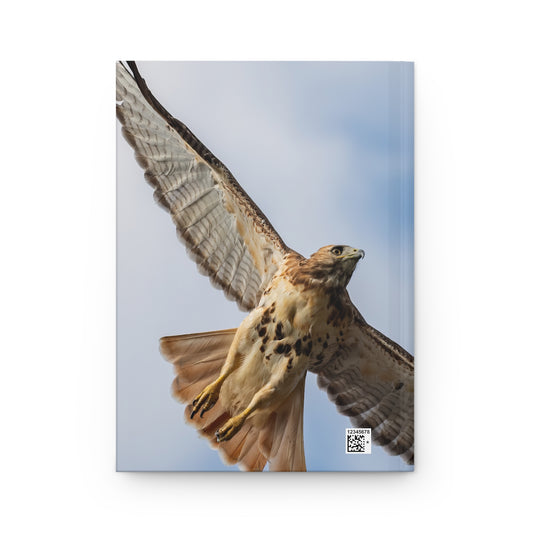 Hardcover Journal Matte, Red-tailed Hawk Notebook - Wildlife Bird Lover Gift, Nature Journal, Bird Watching Diary, Animal Sketchbook,