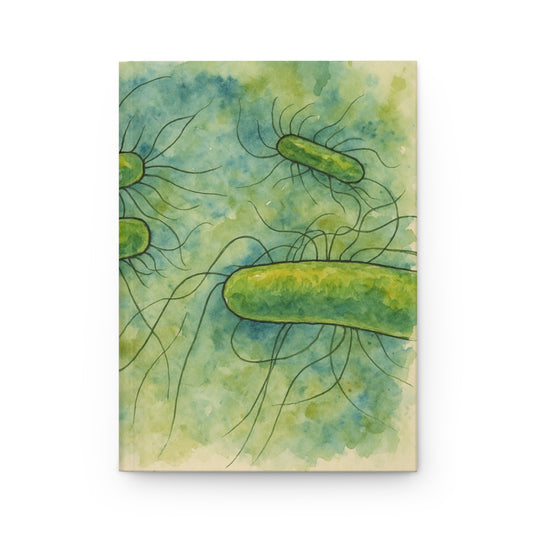 Microbiology E. coli Hardcover Journal Matte, Science Notebook Gift, Lab Researcher Stationery, Scientist Journal, Biology