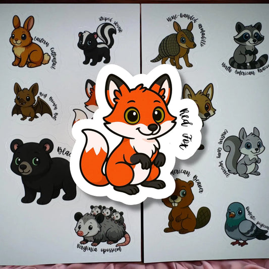 Urban Animals Stickers- Stickers for Journal Planners Notebook or Laptop