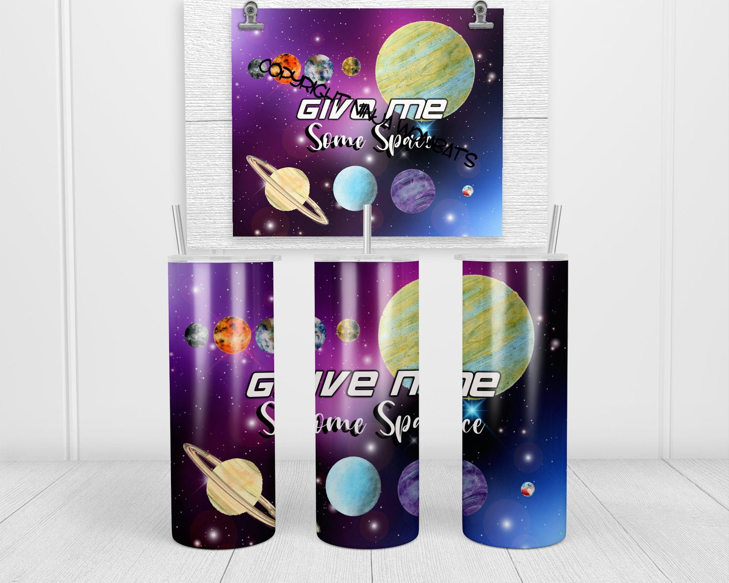 Give Me Some Space Tumbler | 20oz Skinny Tumbler | Gifts for Space Fans, Astronomy Gifts