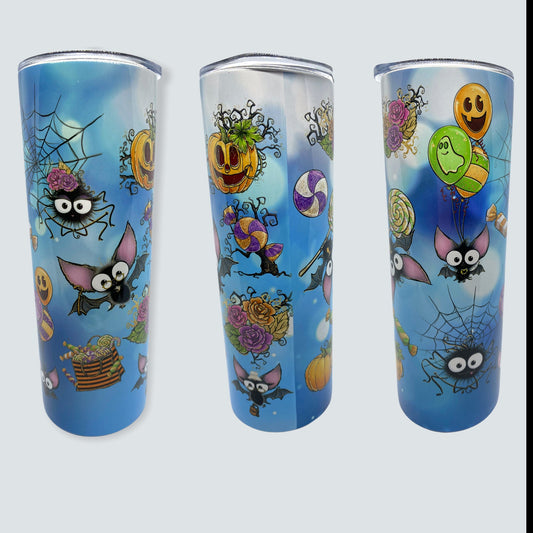 Halloween Bats Tumbler, Cup | 20oz Skinny Tumbler | Fun Halloween Bats