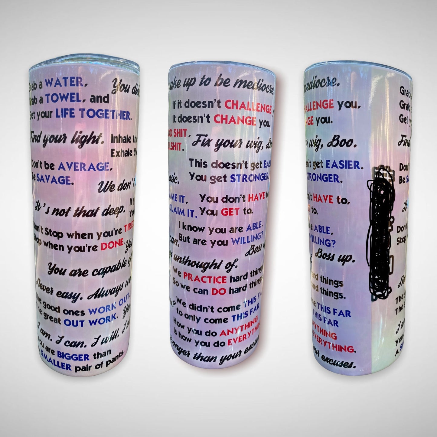Spin Instructor Quotes | 20oz Skinny Tumbler | Inspirational Gift for Cyclists, Fitness Friends, Peloton Fans