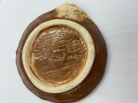 Tree Bark Textured Spoon Rest - Stoneware Ceramics
