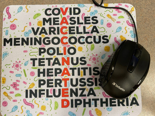 Vaccinated Mousepad, Vaccine Mousepad, Vaccinated Accessories, Nurse Mousepad, Vaccines Saves Lives, Vaccine Preventable Disease Accessories