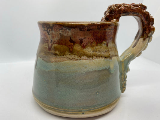 Octopus Mug - Handmade Ceramic Stoneware, Ceramic Mug, Hand Made Mug, Coffee Mug, Stoneware Coffee Mug, Ceramic Coffee Cup